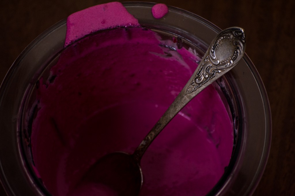 Greek yogurt beetroot sauce