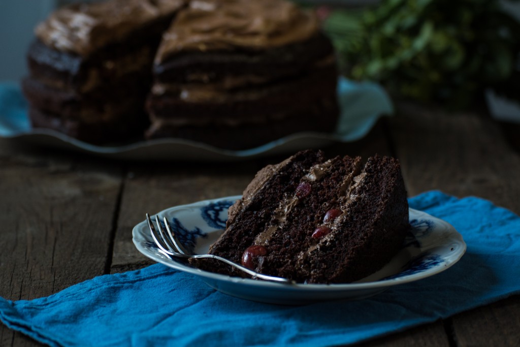 Chocolate cake slice