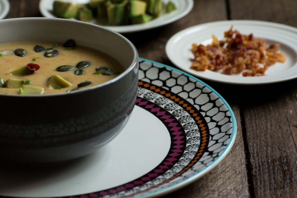 Potato soup - plating