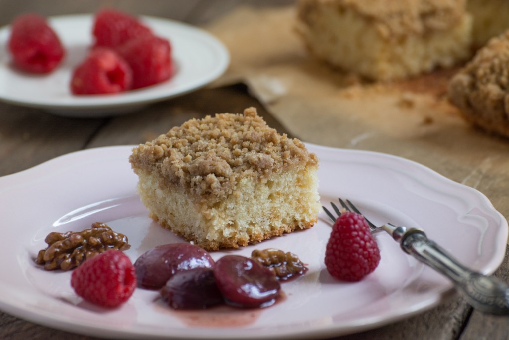 Crumb Cake & Grape Compote