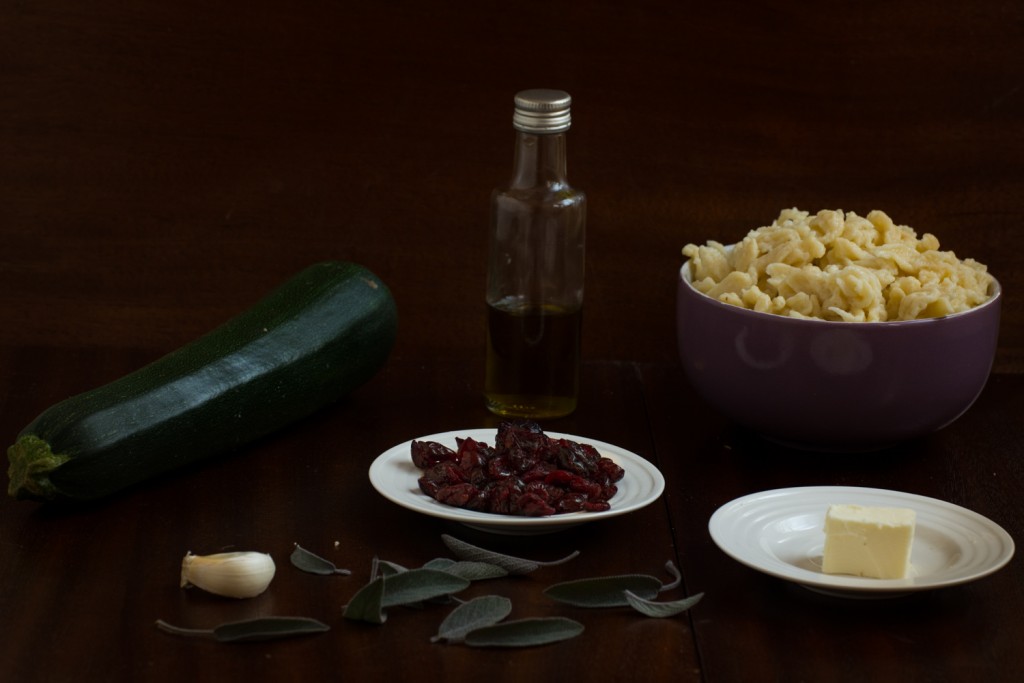 Zucchini & dumplings - ingredients