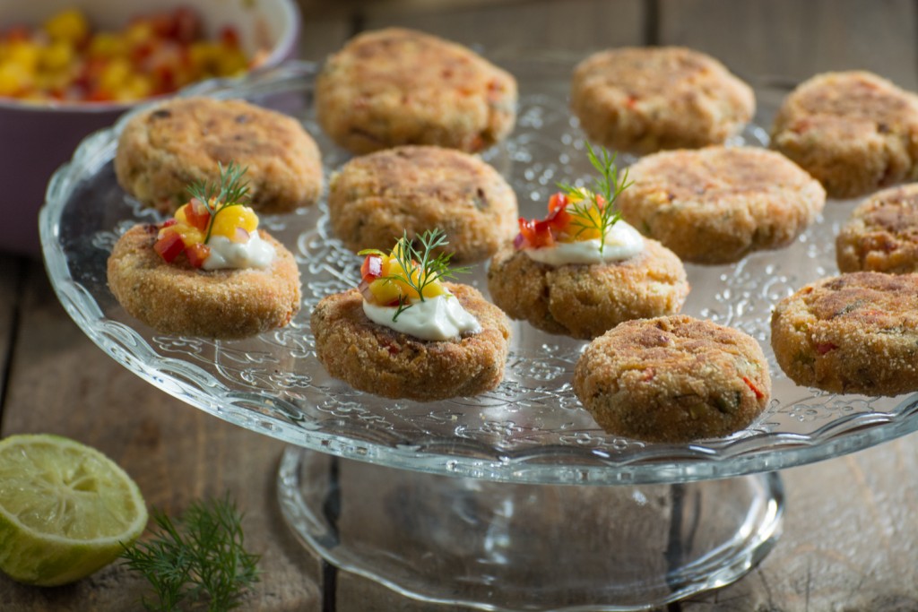 salmon croquettes & mango salsa