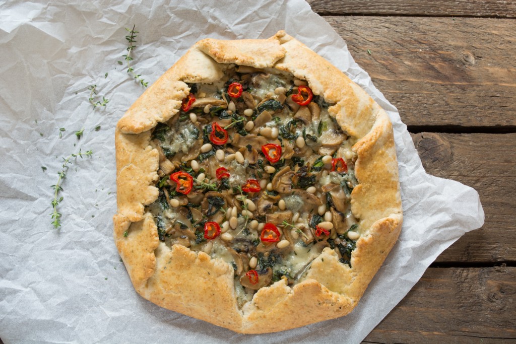 Wild garlic galette