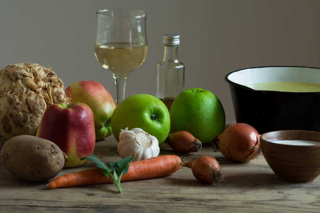 Celeriac soup - ingredients