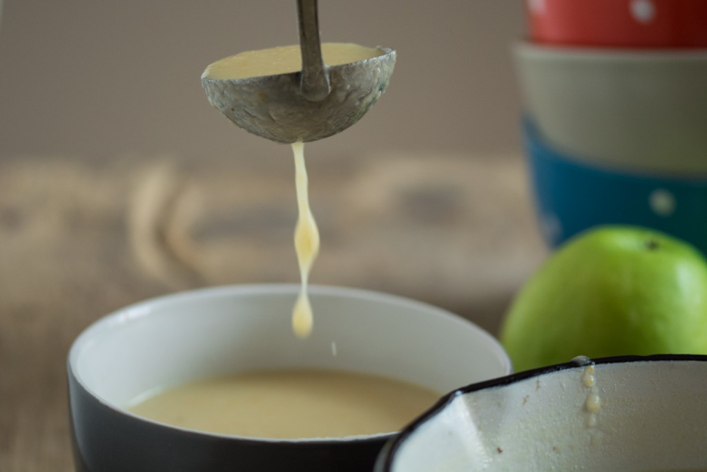 Pouring soup