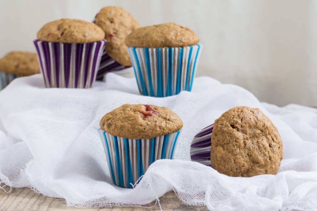 Banana strawberry muffins