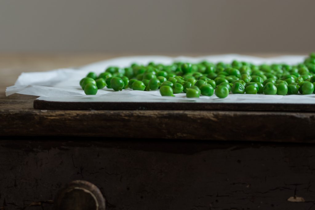 Blanched peas