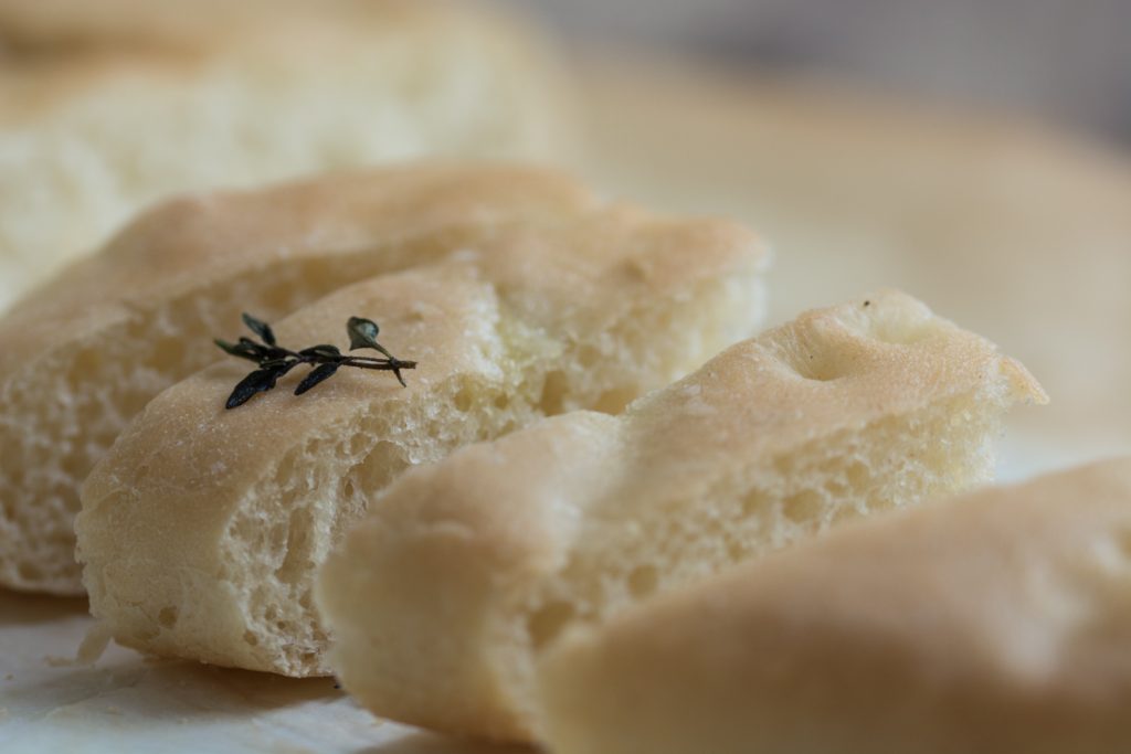 Focaccia slices