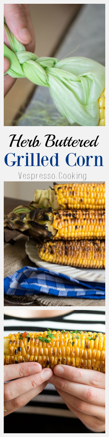 Herb buttered grilled corn